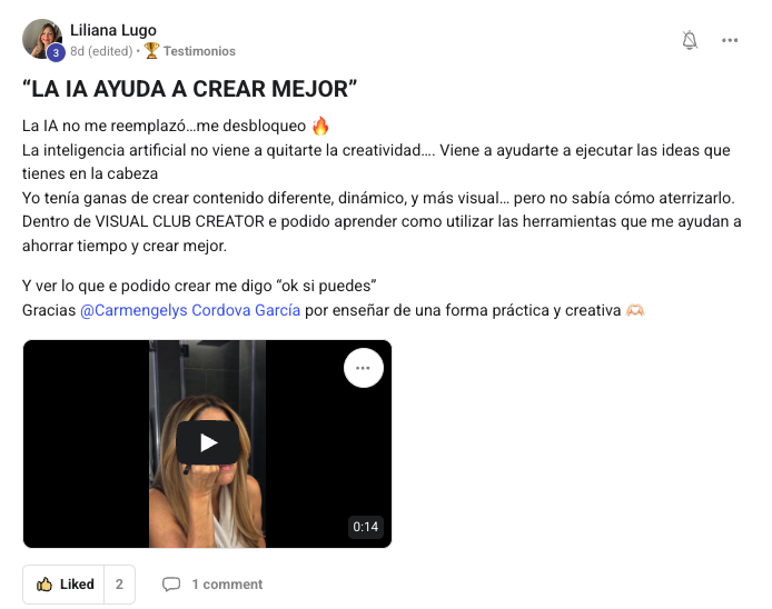 Testimonio de Liliana Lugo